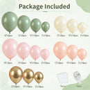 Zesliwy Green Cream White Pink Gold Balloon Arch Kit, Latex, Party Decor | Sage Green Pink Gold — 2