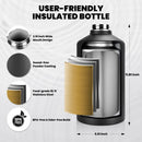 RAYMYLO One Gallon Water Bottle Insulated 128 oz, Stainless Steel — 5