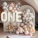 40 Inch Beige One Balloons for 1st Birthday, Cream White Sand One Balloon Letters with Ribbon, Neutral Ivory Alphabet One Balloon for Boys Girls First Birthday 1 Year Old Baby Shower Party Decorations | Cream - One — 6