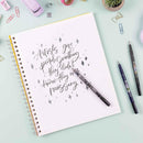Tombow 62039 Fudenosuke Brush Pens, 3-Pack. Soft, Hard, and Twin Tip Markers for Calligraphy and Art Drawings | 3 Count (Pack of 1) | Black — 3