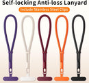 saxsion Lanyard for Phone, Self-Locking Phone Wrist Strap with 0.4mm Ultra-Thin Clip & 360° Hook, Anti-Drop and Anti-Theft Cell Phone Strap Fit iPhone (Camel) photo 2