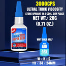 20g Thick Super Glue 3000 CPS - Clear CA Cyanoacrylate Glue — 7