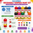 Fun Express Washable Tempera Paint Set 10 Colors 16oz — 8