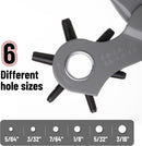 UNCO- Leather Hole Punch Tool, Multi Hole Sizes for Belts and Leather, Belt Hole Puncher, Navy Blue Handle — 2
