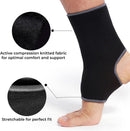 NeoTech Care Ankle Support Sleeve - Open Heel, Light, Elastic & Breathable Knitted Fabric - Medium Compression - For Men, Women, Kids - Right or Left Foot (Black Color, Size M, 1 Pair) — 5