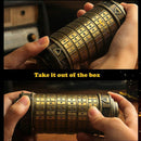 Unique Valentines Gift Cryptex Da Vinci Code Mini Cryptex Lock Puzzle Boxes with Hidden Compartments Heavy Real Metal Novelty Birthday Gifts Big Enough for Notes,Paper Money,Rings,Jewelry (Bronze) — 2