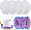LET'S RESIN 4Pcs Resin Coaster Molds, Druzy Geode Agate Silicone Coaster Molds for Epoxy Resin, 5Inches Large Mould… — 1