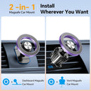 Kaistyle for Magsafe Car Mount【Strong Magnet】 Magnetic Phone Holder for Car Phone Holder Mount Dash Mounted Holders Phone Holders for Your Car Accessories for Women Men for iPhone 18 Pro Max 17 16 15 | Violet photo 2