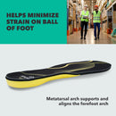 Spenco PolySorb Heavy Duty Insoles - Performance Foam Shoe Inserts w/ 4-Way Stretch Fabric & SpenCore Layer for Shock Absorption, Odor Control & All-Day Comfort & Stability - Fits Most Shoes - Regular Width — 7