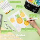 Ohuhu Alcohol Markers Brush& Fine 72 Colors for Adults Coloring Refillable | Brush & Fine — 6