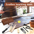 BUTUZE Leather Tooling Kit, Practical Leather Working Tools with Beveler, Groover, Stitching Punch Sewing Thread and Needles - Comes with Roll Bag and Manual — 5