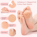 72 Pcs Callus Pads for Feet Soft Felt Callus Cushions for Bottom of Foot U Shape Metatarsal Pad Pain Relief Adhesive Coin Pad Keep Protecting Calluses from Rubbing on Shoes for Women Men Heel Pads 5