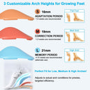 Guamar Removable Arch Support Inserts for Kids: 3 Height Adjustable Orthotic Insoles for Flat Feet Overpronation High Arch Supination Pain Relief Supports Alignment Posture in Children 3/4 — 2