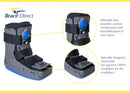 Brace Direct Full Shell Walking Boot + Foot & Ankle Ice Wrap — 3