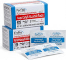 ForPro Alcohol Prep Pads, 200-Count Sterile Alcohol Wipes Individually Wrapped, 70% Isopropyl, Medium 2-Ply Medical Grade Antiseptic Pads, Latex-Free, First Aid & Injection Prep, Gamma Sterilized — 1