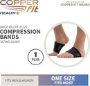 Copper Fit CFACBP Health Unisex Arch Relief Plus with Built-In Orthotic Support, Black — 5