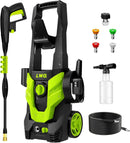 Pressure Washer, Portable Power Washer, 4 Quick Connect Nozzles, High Pressure Cleaning Machine for Car Fence Driveway Patio Washing and More(Light Green) — 1