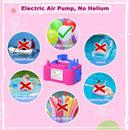 IDAODAN Electric Balloon Pump, Portable Electric Balloon Blower Machine Inflator Air Pump for Party Decorations | Rose Red — 6