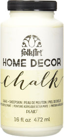 FolkArt 34845 Home Decor Chalk Furniture & Craft Paint in Assorted Colors, 16 ounce, Sheepskin | 16 Fl Oz (Pack of 1) — 1