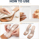 1 Pairs of Inserts for High Heels, 3/4 Gel Cushion Insoles ＆2 Pairs of Clear Non Slip Shoe Pads for Heels, Adhesive Anti-Skid Shoe Pads for Women and Men Shose (Clear) — 6