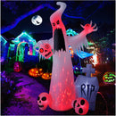 Gemmy Christmas Inflatable 6 FT Tall Animated LED Lighted Outhouse Santa Outdoor Yard Prop — 7