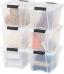 IRIS USA 6-Pack 19 Quart Storage Bins with Lids, Clear — 1