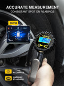 AZUNO Digital Tire Inflator with Pressure Gauge, 200 PSI, Heavy Duty Air Compressor Accessories, w/Rubber Hose Lock on Air Chuck and Quick Connect Coupler — 2
