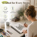 Conda 8.5"x11" Hardbound Sketch Book, 80-Sheets 90gsm Double-Sided Hardcover Sketchbook, Spiral Sketch Pad, Durable Acid Free Drawing Art Paper for Adults | 8.5"x11" 1 Pack | Black — 4
