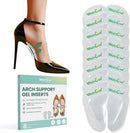 Arch Support Inserts Flat Feet - Welnove 8-Pair Gel Arch Support Insoles for Plantar Fasciitis, Foot Pain Fatigue Relief - Soft Heel Pads Adhesive Fit Most Shoes, Men Women, 0.47" Height | Clear — 1