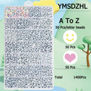 YMSDZHL Alphabet Beads A-Z 1300Pcs Letter Bead for Bracelet Jewelry Making — 3