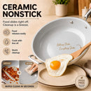 Kikcoin 12 Inch Ceramic Nonstick Frying Pan with Lid, 5 QT Deep Saute Pan for…