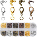 Olylkx 720pcs Lobster Claw Clasps, Bead Tips Knot Covers, Open Jump Ring Connectors, Jewelry Making Accessories Set… — 1