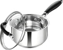 HaWare 1 Quart Saucepan, Stainless Steel Tri-Ply Bottom Sauce Pot with Lid — 1