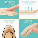 Walkize Anti Slip Heel Grips, Gel Heel Pads, 2 Pairs, Beige and Black - Heel Grip Beige + Black — 3