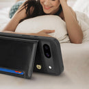 iCoverCase Compatible with Google Pixel 8a Case with Card Holder, Wallet Phone Case for Women Men [RFID Blocking] PU Leather Protective Wallet Case for Pixel 8a (Black) — 5
