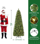 SHareconn Prelit Artificial Pencil Christmas Tree 6FT & Warm White Lights — 2