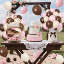 Pink Brown Balloons Coffee Brown Beige Balloon Bear Birthday Baby Shower | Pink Brown Beige | 35pcs — 6