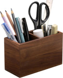 KORUA Walnut Pencil Holder (Double Slots) Wood Pen Holder for Desk — 1