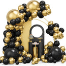 YMSZ Black and Gold Balloons Arch Kit, Graduation, New Year Balloons | Black & Gold — 1