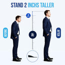 Height Increase Insoles for Men (+2 inch) Discreet Shoe Lifts, All Day Comfort, Shock-Absorbent Gel, Trim to Fit Inserts for Most Sneakers & Shoes, Confidence Boosters (Mens 8.5-10) — 2