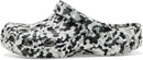 Crocs Kids Classic Watercolor Marbled Clog – Black/White Confetti — 4