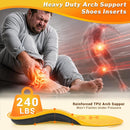 Work Orthotic Insoles for Standing All Day-240+ lbs Heavy Duty High Arch Support Boots Inserts Men Women, Comfort Dual PORON Cushioning for Plantar Fasciitis Relief, Flat Feet, Heel Pain - Yellow — 4