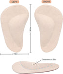 Gel Arch Support, 3 Pairs Shoe Insoles for Flat Feet, Reusable Arch Inserts for Plantar Fasciitis, Adhesive Arch Pad for Relieve Pressure and Foot Pain(Beige) — 2