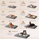 EHEYCIGA Orthopedic Dog Bed Large with Removable Washable Cover, 41IN Grey