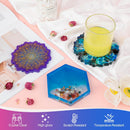 KISREL Epoxy Resin Kit for Beginners, 32oz Resin Kit with Coaster Molds — 6