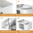 Marbrasse Pen Organizer with 2 Drawer, Multi-Functional Pencil Holder for Desk, Desk Organizers and Accessories with 5 Compartments + Drawer for Office Art Supplies (White) — 6