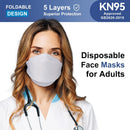 FENFEN KN95 Face Masks Disposable Adults - 50 Pack 5 Layer Protection Dust Breathable Comfortable Respirator Women KN95 Mask Individually Wrapped — 8
