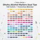 Ohuhu Alcohol Markers - 160-color AP Certificated Double Tipped Art Marker Set for Artist Adults Cozy Coloring Sketch Illustration - Chisel and Fine Dual Tips - Oahu of Ohuhu Markers - Refillable — 5