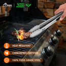 Hotec Tongs for Cooking Stainless Steel Kitchen Tongs Set of 2-9" and 12" — 4