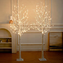 Lighted Birch Tree, 2 Pack 6 Feet 144 Warm White Lights, Prelit White Artificial Christmas Trees for Indoor Outdoor Decor Garden Wedding Party Bedroom Decoration — 1
